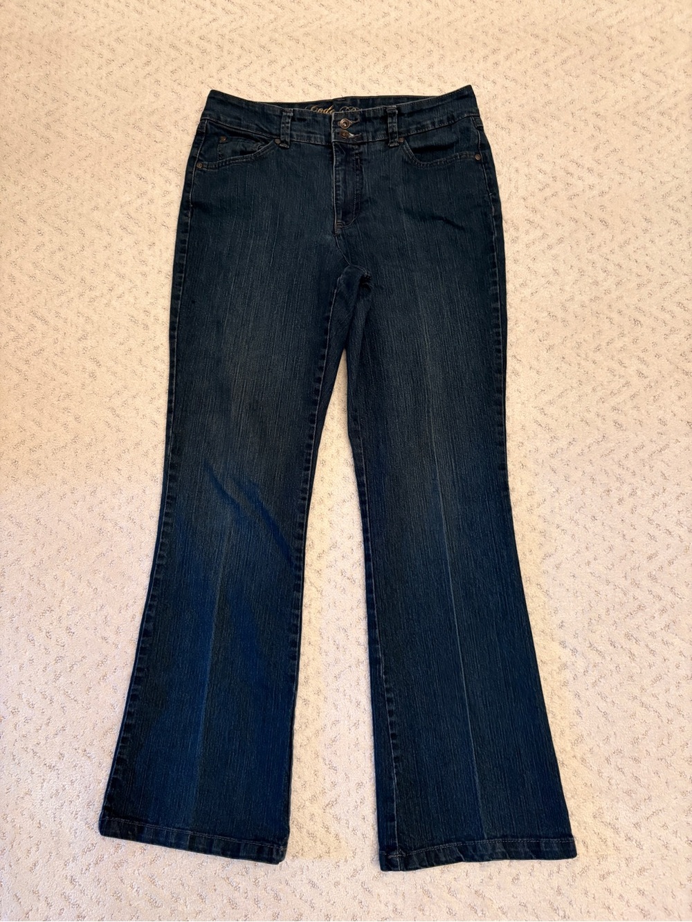 Code Bleu Bootcut Denim Blue Jeans Size 10 Mid Rise Stretch Work School Brigitte